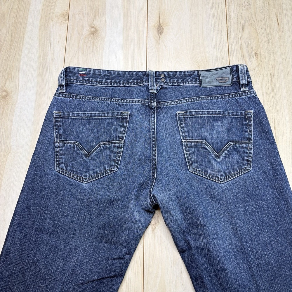 Diesel Industry Mens LARKEE Button Fly 5 Pocket Denim Jeans Blue Wash Size 34x32 - Picture 16 of 16